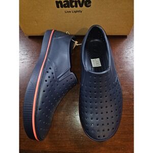Native Shoes Miles Insight Blue/Insight Blue/Popstar Orange Men 6‎ Woman 8 NIB